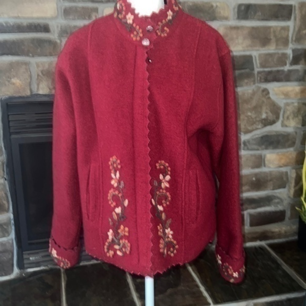 Icelandic Design Lined Wool Jacket Size Medium